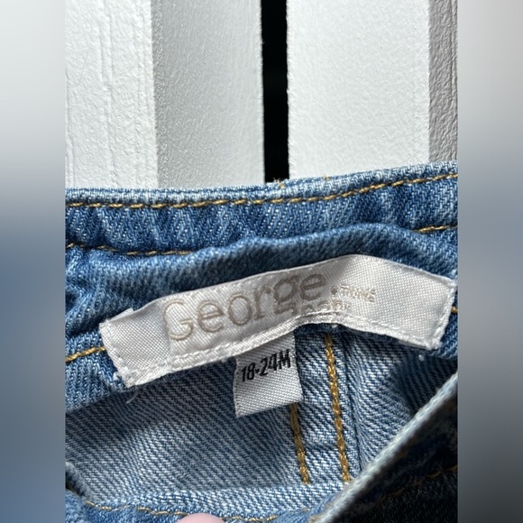 George - Casual Light Blue Kids Overalls Denim Adjustable Straps with Pockets - Picture 5 of 5